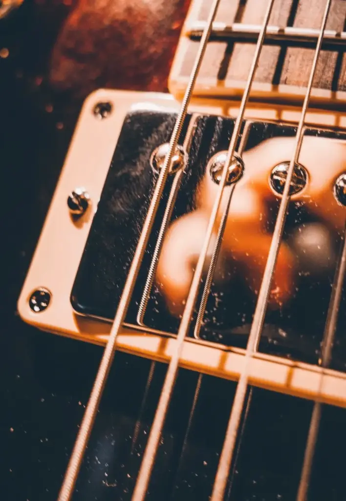 Micro double bobinage d une Gibson Les Paul en gros plan